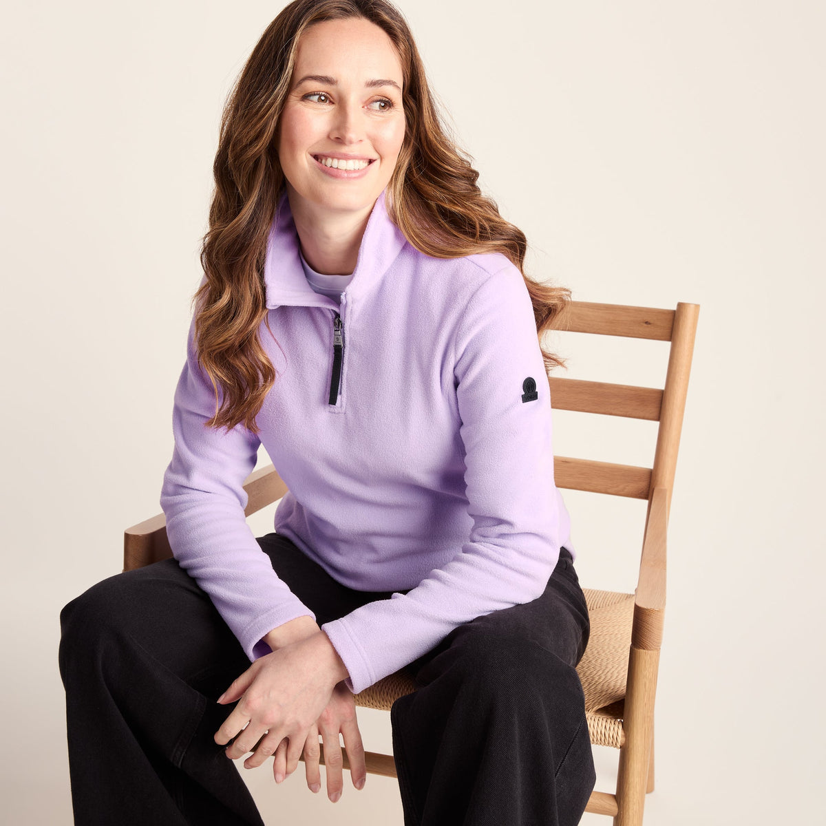 Revive Womens Quarter Zip Fleece - Lilac Blossom - Image 5