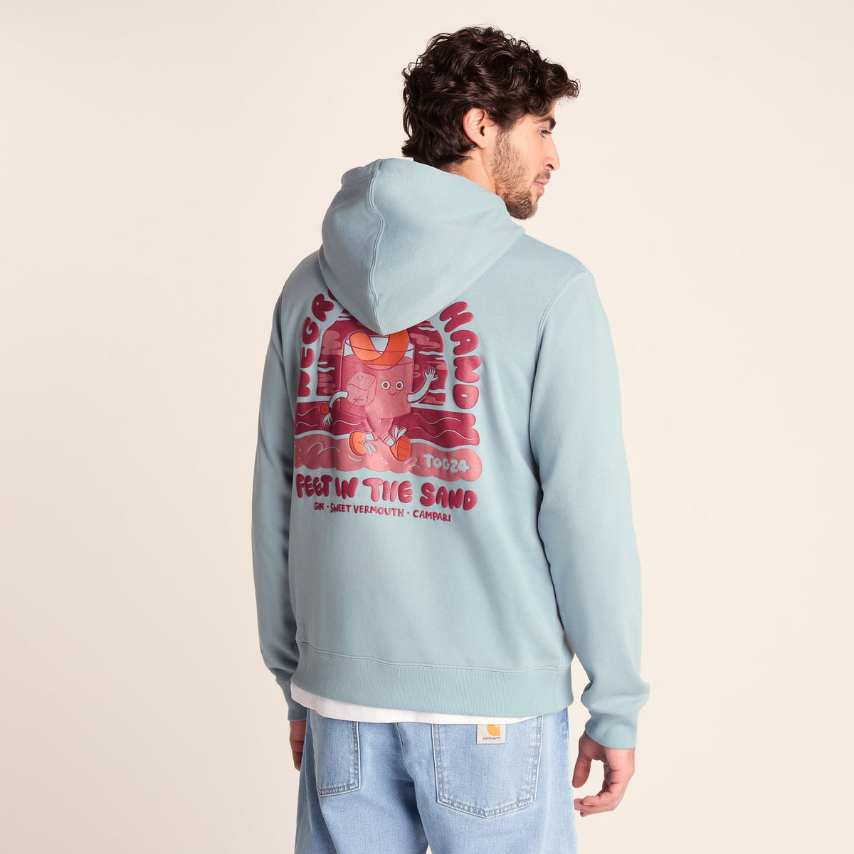 Riverton Mens Relaxed Fit Supersoft Hattie Clark Hoody - Summer Sky - Image 3