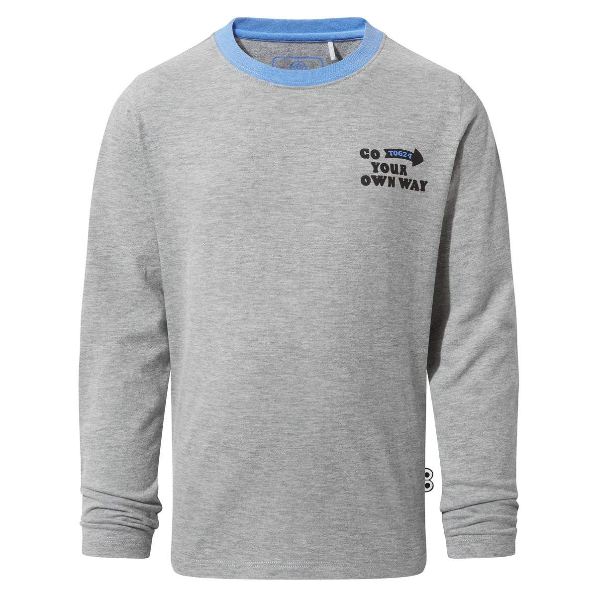 Ryeland Kids Shaun the Sheep T-Shirt LS - Dark Grey Marl - Image 6