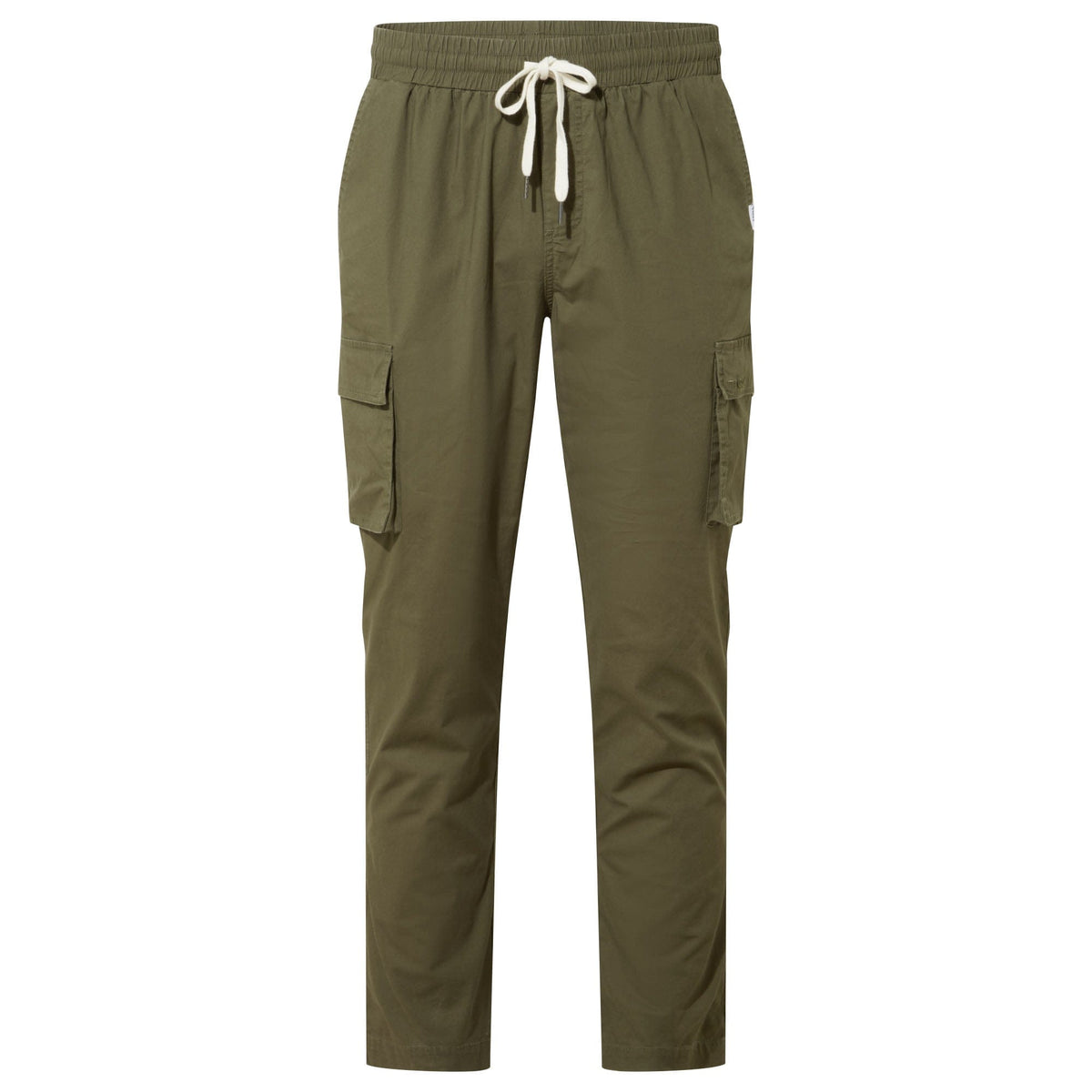 Silas Mens Cargo Trousers - Khaki - Image 5