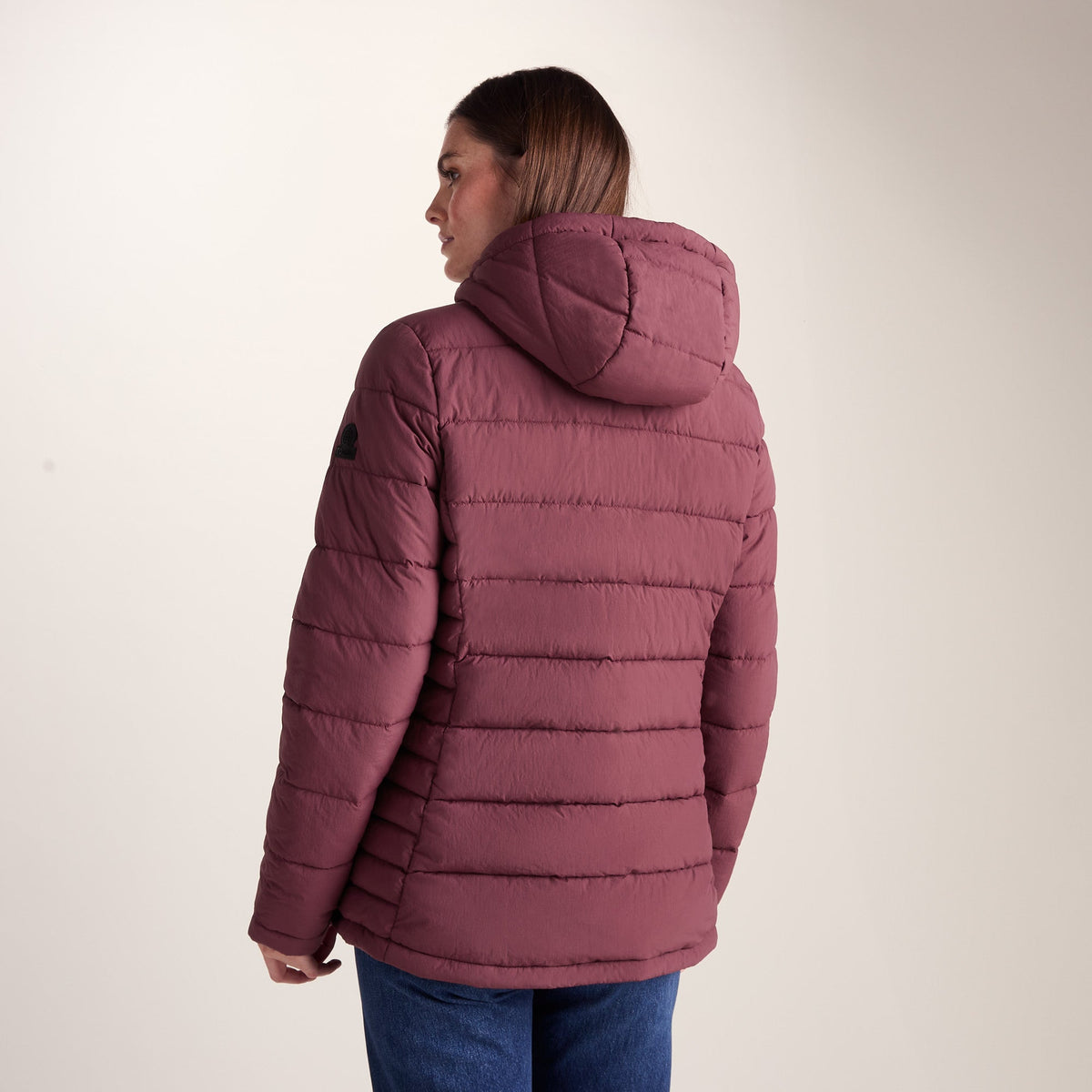 Sleight Womens Short Insulated Parka - Burgundy - Image 3