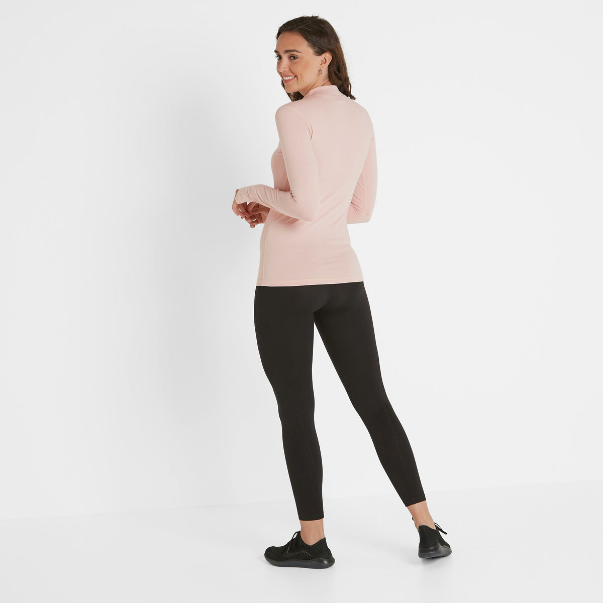Snowdon Womens Thermal Base Layer Quarter Zip - Rose Pink - Image 2