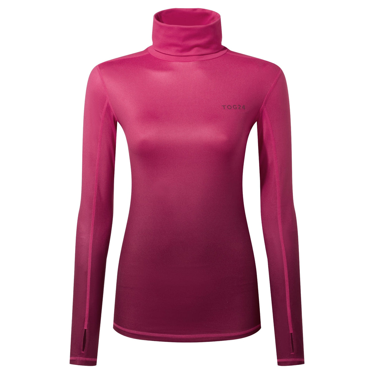 Snowdon Womens Thermal Roll Neck Base Layer - Raspberry Gradient - Image 6