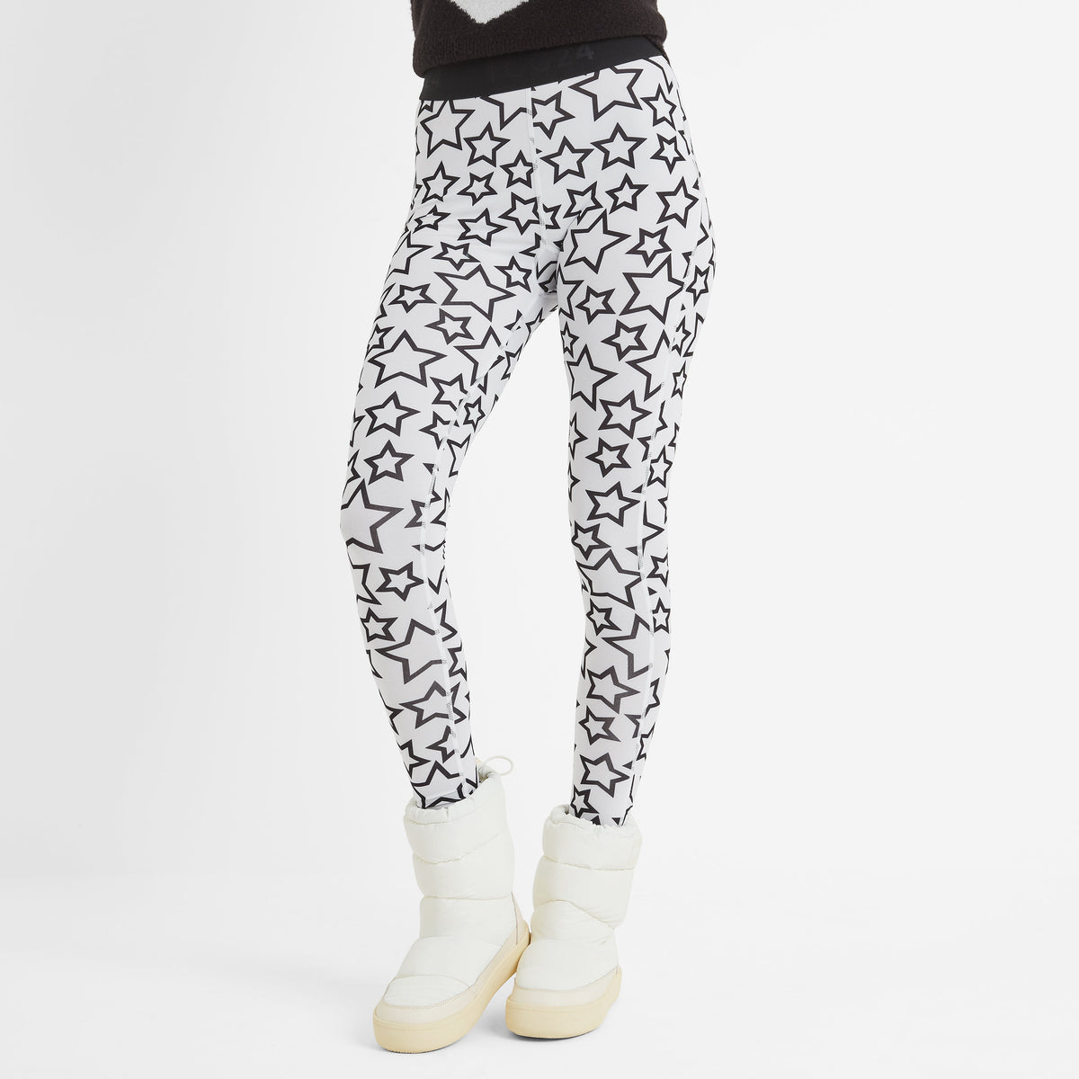 Snowdon Womens Thermal Base Layer Legging - Star Print - Image 2