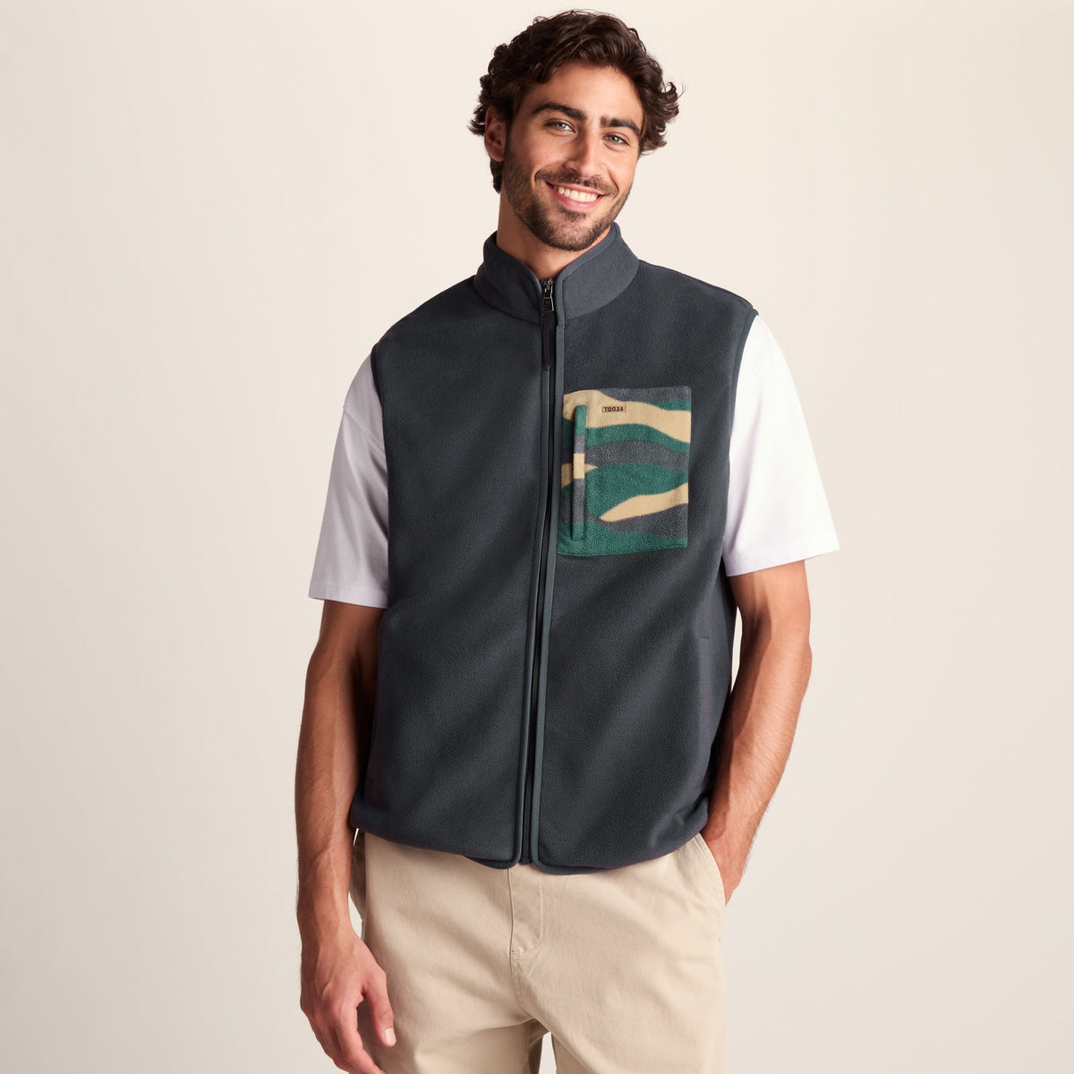 Stark Mens Relaxed Fit Microfleece Gilet - Deep Slate - Image 8