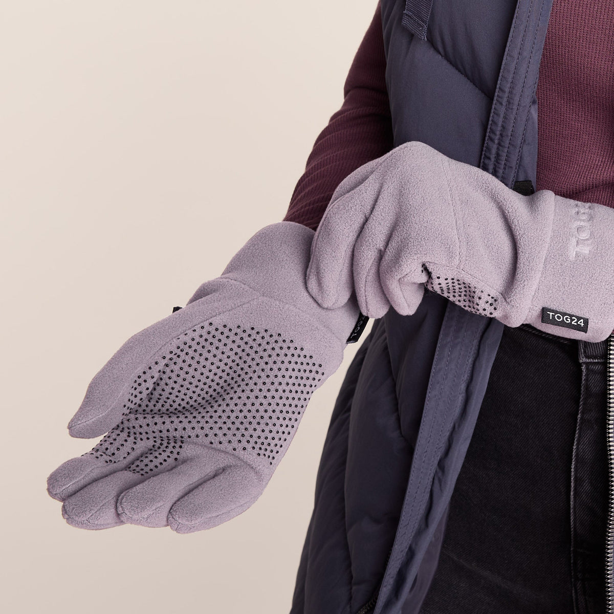 Stride Microfleece Gloves - Dusky Lilac - Image 3