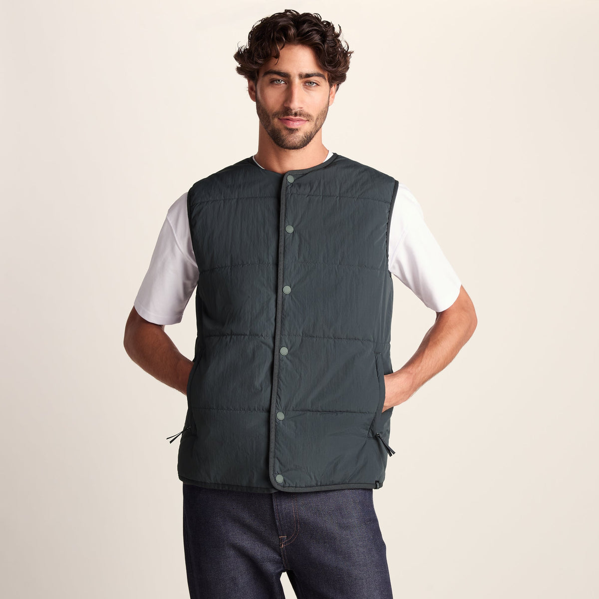 Sutterby Mens Shower Resistant Insulated Gilet - Deep Slate - Image 6