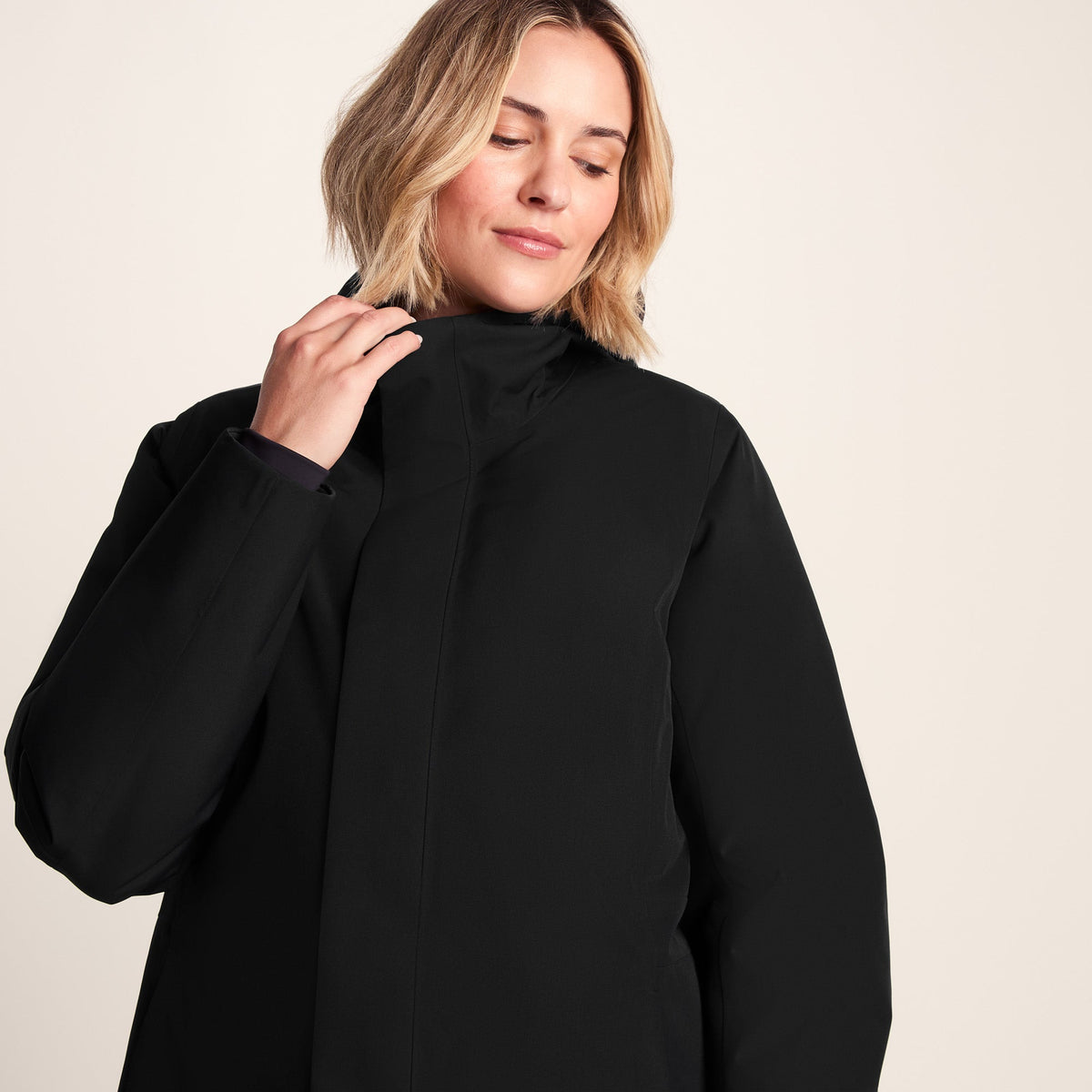 Uma Womens Waterproof Down Insulated Parka - Black - Image 10