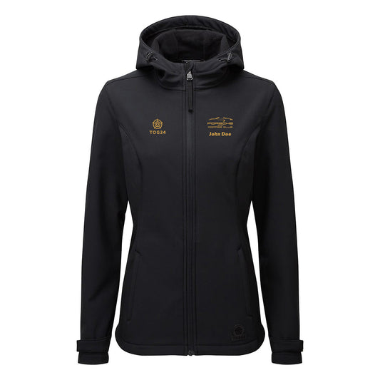 Porsche & Coffee Club Cabriolet Womens - Valley Softshell Hoody Black