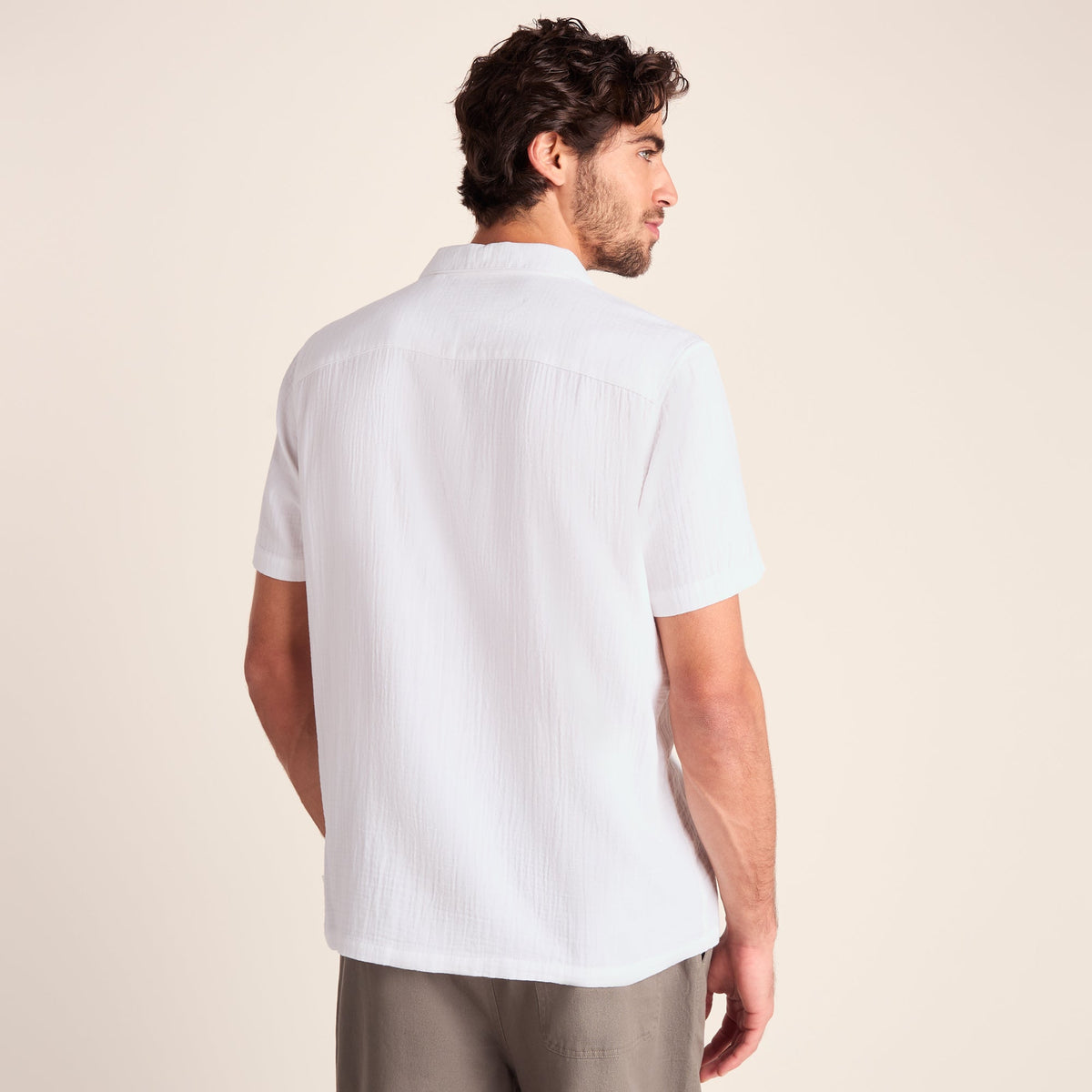 Valtos Mens Short Sleeve Supersoft Shirt - Optic White - Image 4