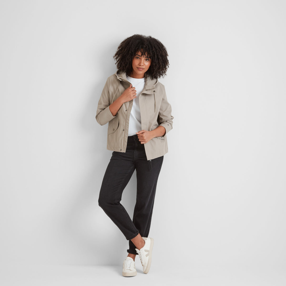 Vena Womens Waterproof Jacket - Dark Taupe - Image 3