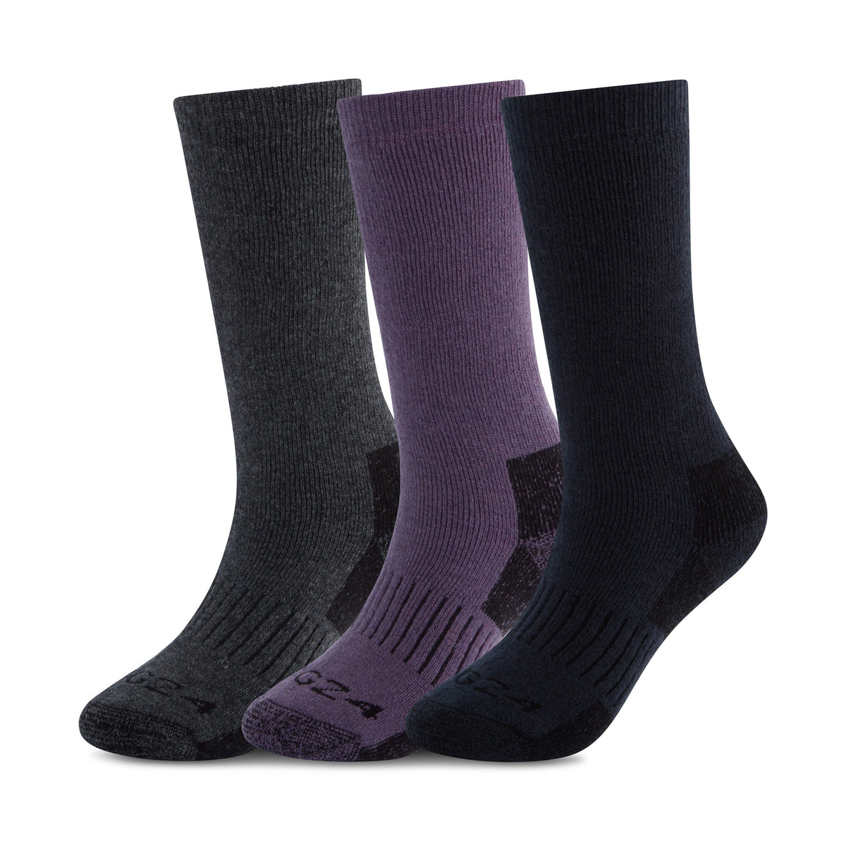 Villach 3 Pack Womens Trek Socks - Dark Indigo/Smokey Purple/Dk Grey Melange
