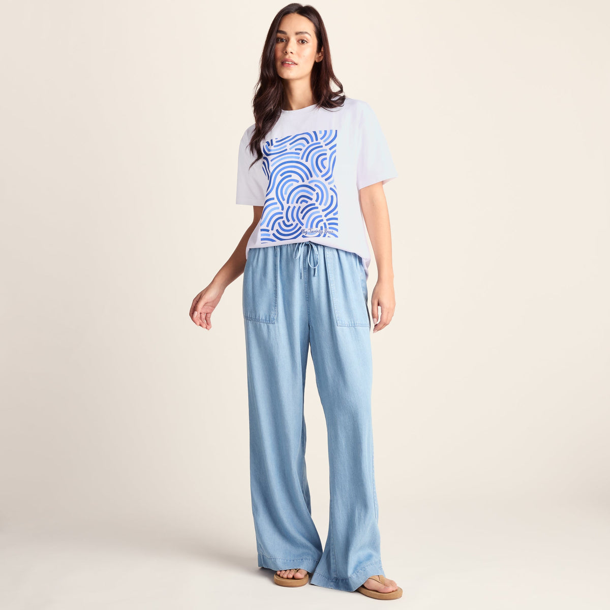 Wave Womens Premium Supersoft Relaxed Fit T-Shirt - Optic White - Image 3