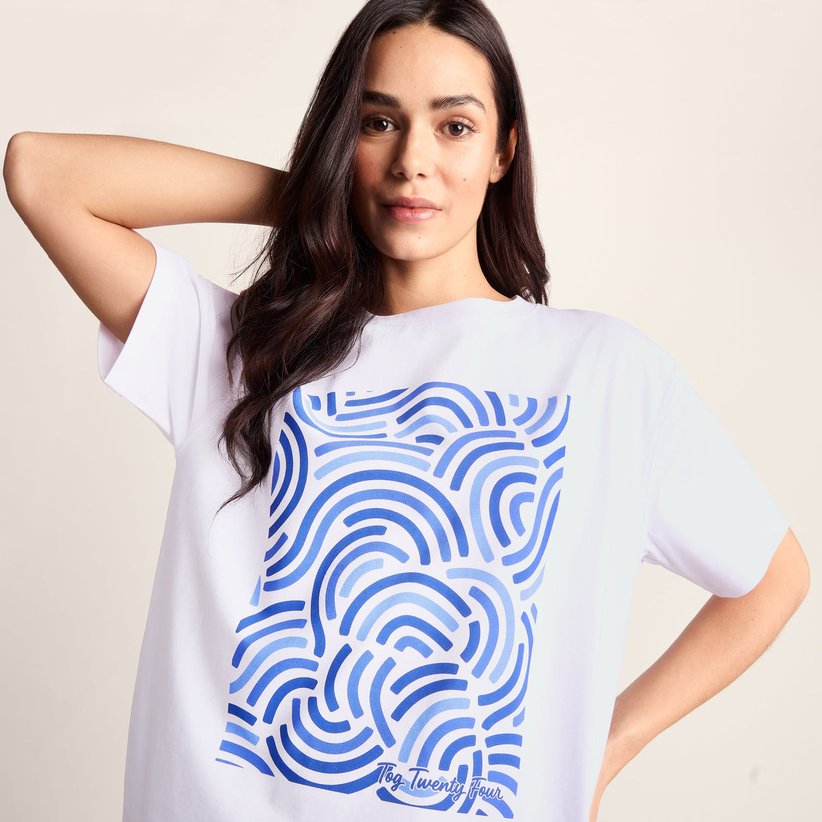 Wave Womens Premium Supersoft Relaxed Fit T-Shirt - Optic White - Image 6