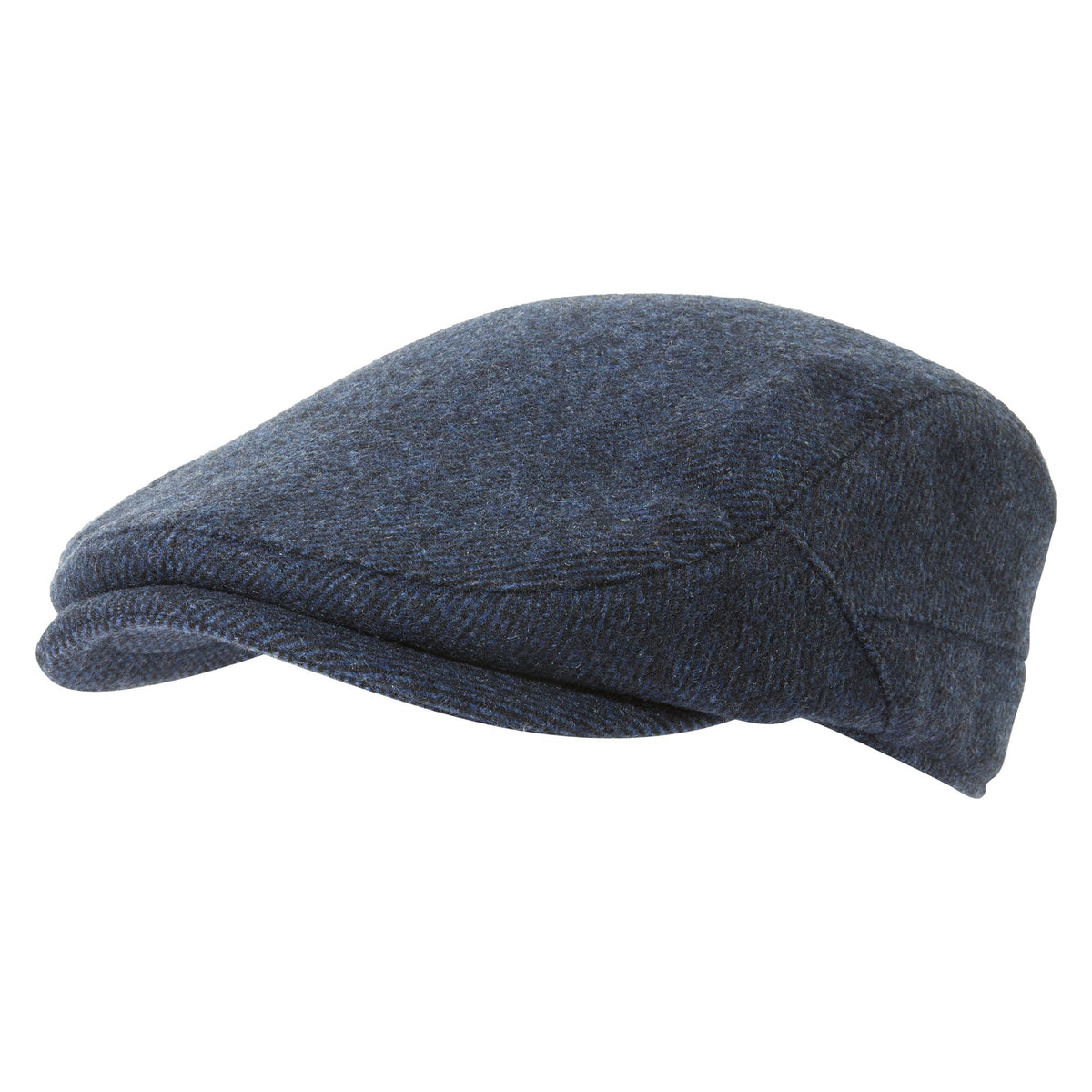 Weighton Knit Flat Cap - Blue Marl - Image 5