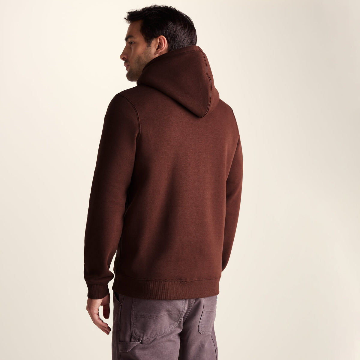 Whalley Mens Supersoft Hoody - Chestnut Brown - Image 3