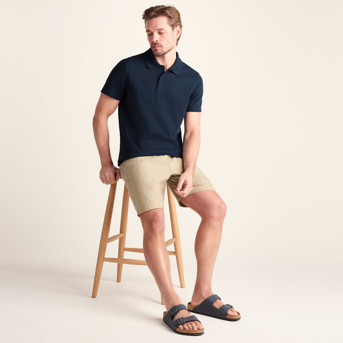 Zaden Mens Polo Shirt - Dark Indigo - Image 5