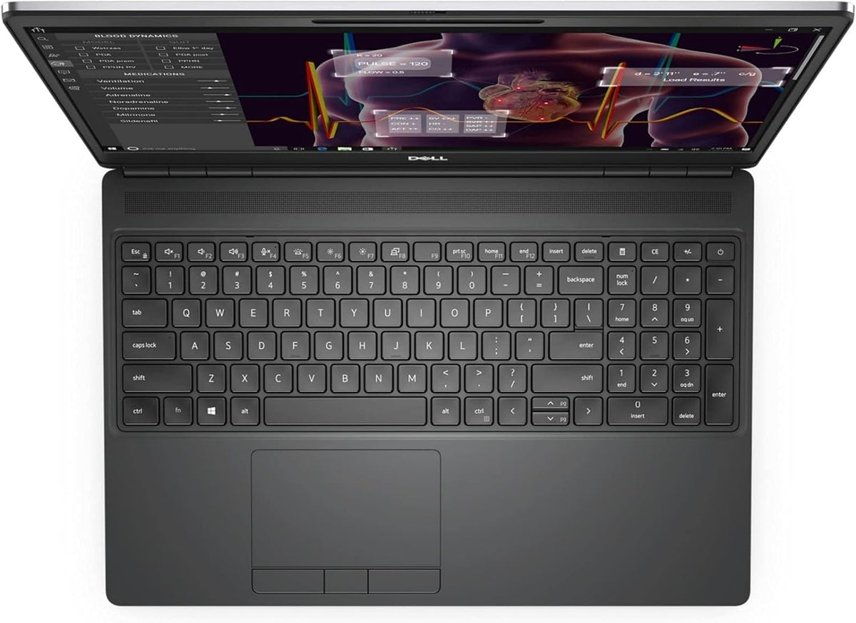 Dell Precision 7550 – 15.6" FHD – Intel Xeon W-10855M – 32GB RAM – NVIDIA Quadro T1000 – 512GB SSD – Gray - Image 2