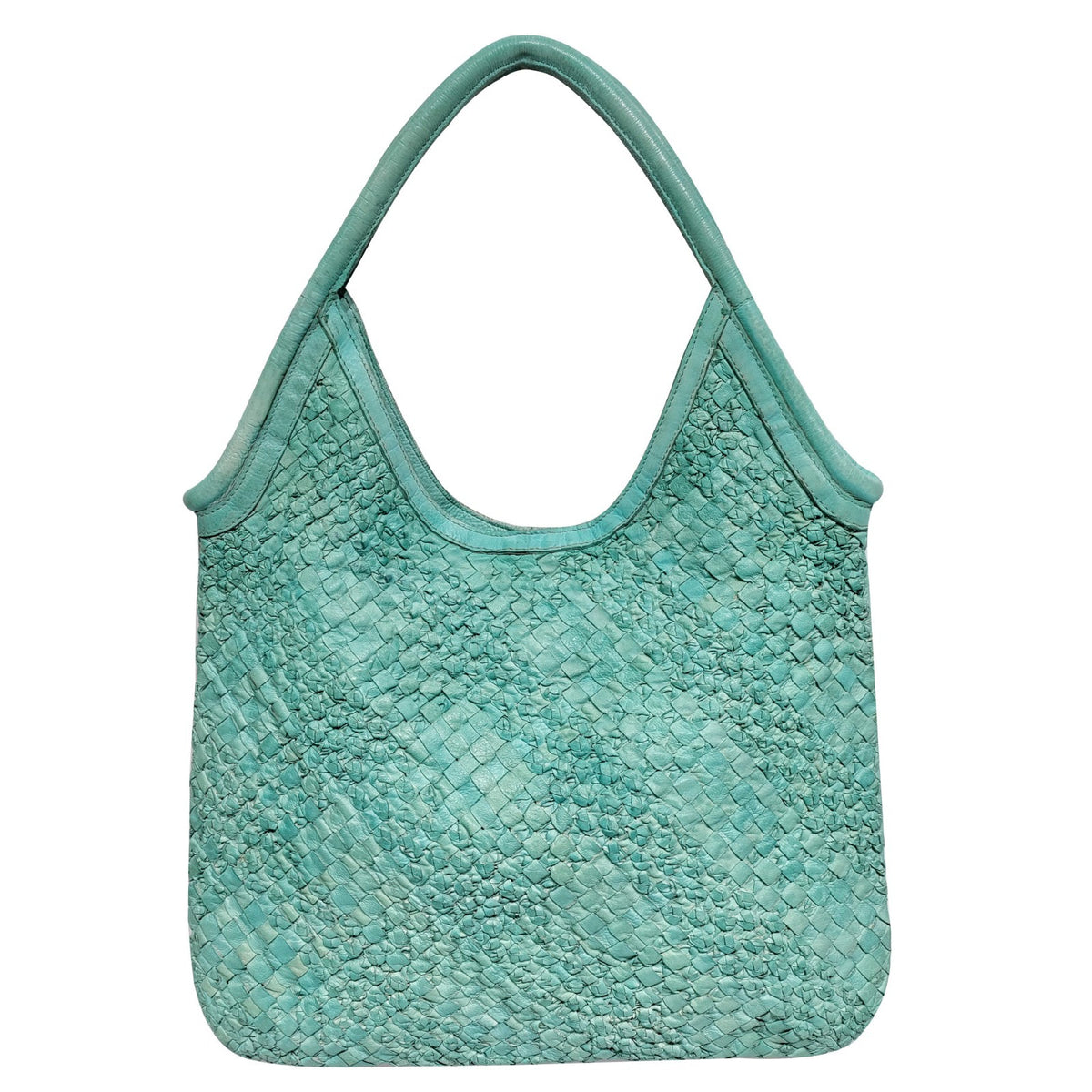 Baez Leather Tote Bag - Mint