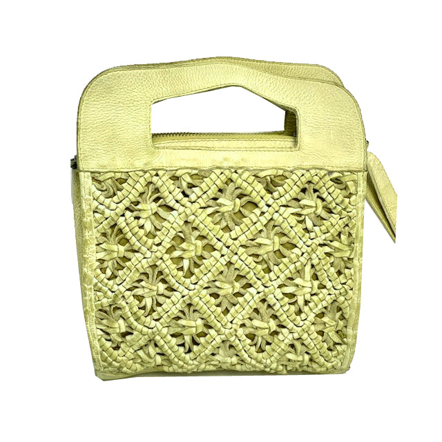 Tess Leather Crossbody Bag - Citron