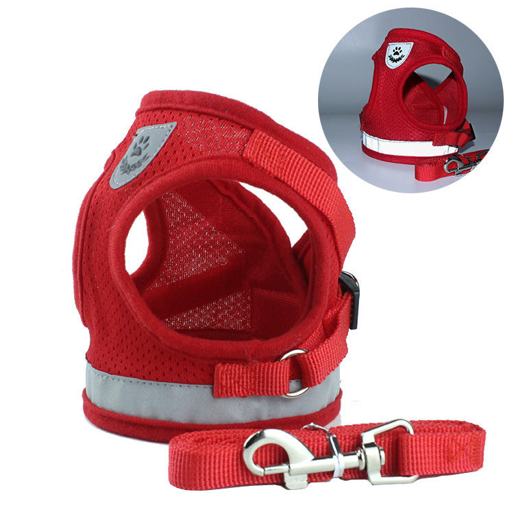 2-in-1 Pet Car Seat Belt & Leash - RedA