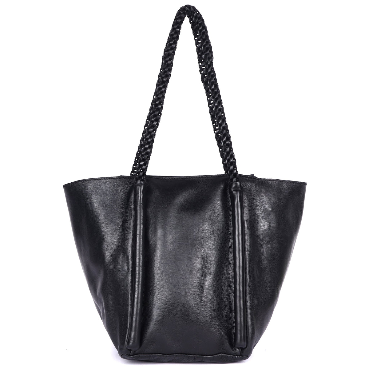 Wander Leather Tote Bag (Md) - Black