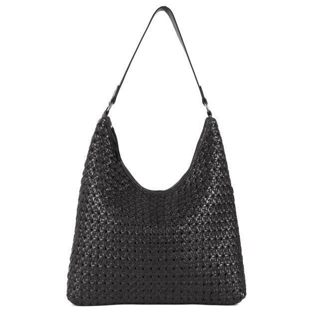 Isabel Leather Shoulder Bag - Black