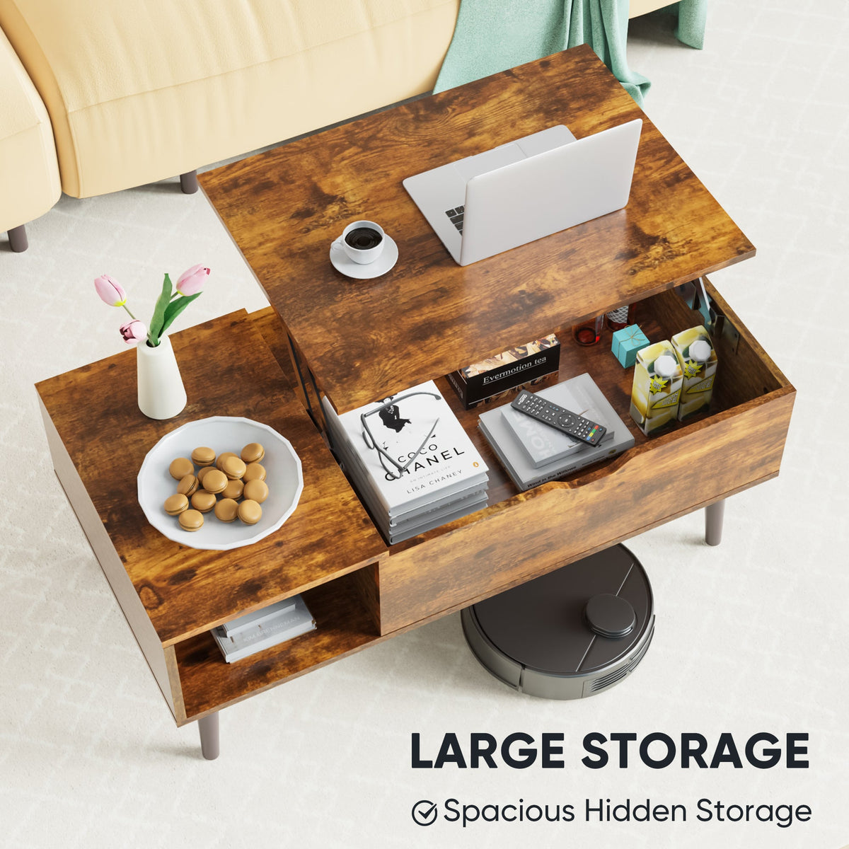 Modern Living Room Coffee Table - Brown