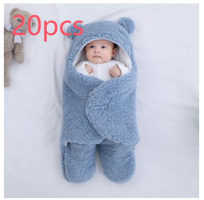 Baby Quilted Sleeping Bag Wrapper - Light Blue / 20pcs