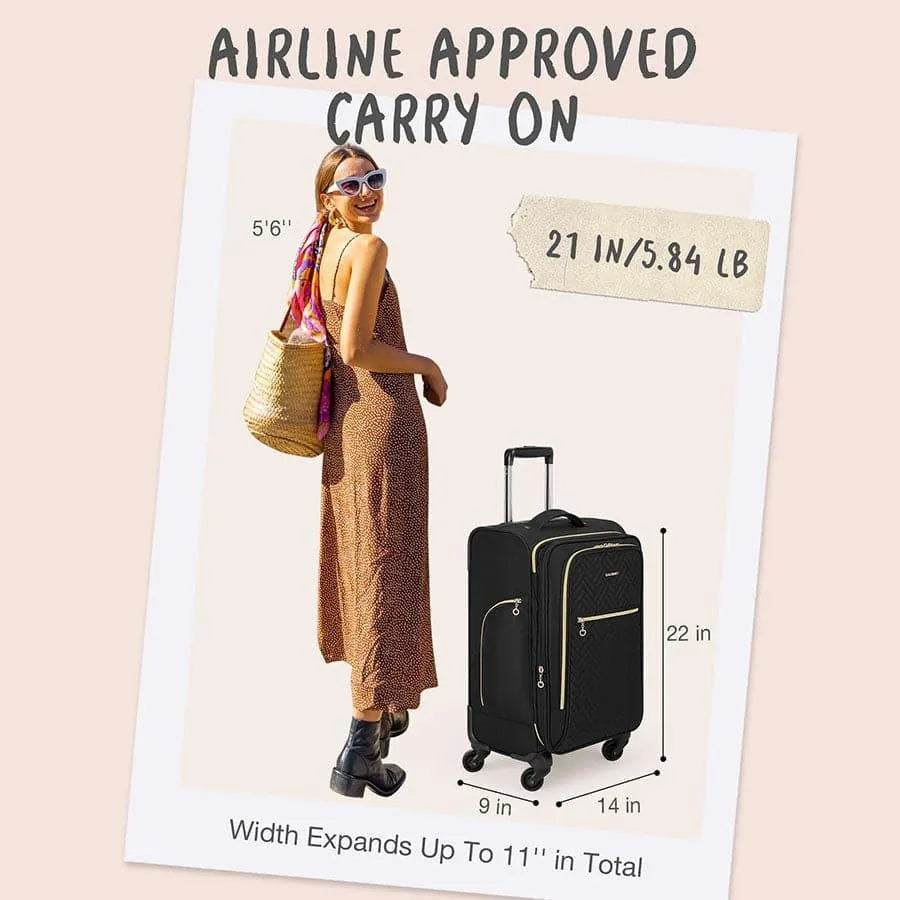 20 Inch Bonchemin Quilted Business & Travel Suitcase - Image 22