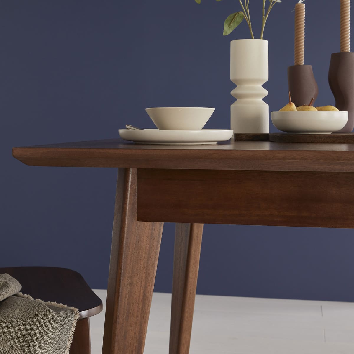 Mid Century Modern Parquet 6 Seater Dining Table - Image 10