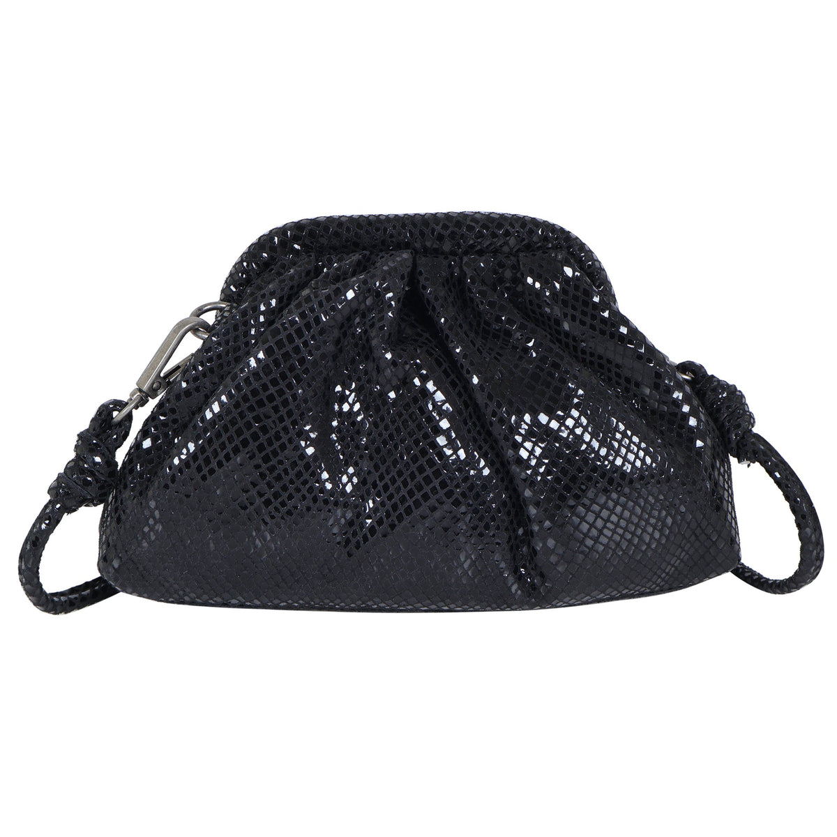 Foil Layla Leather Crossbody Bag - Black