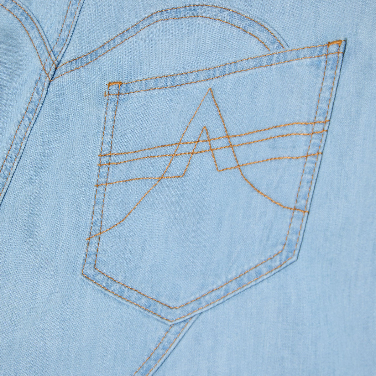 AREA Crystal Rosette Wide Leg Jean (Super light blue) - Image 4