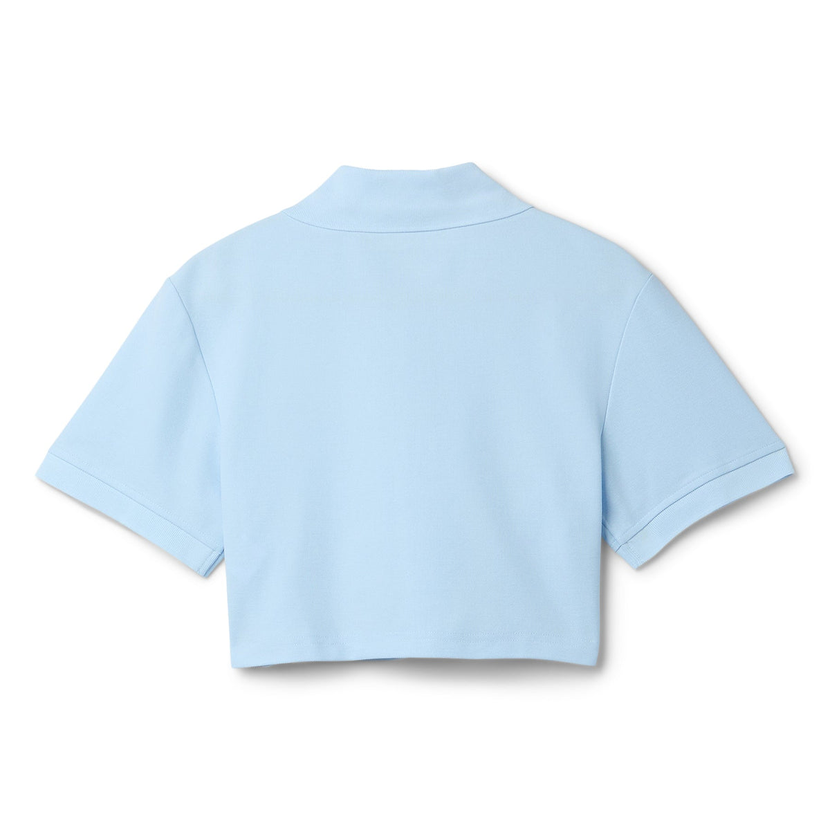 AREA Crystal Heart Cutout Cropped Polo (Baby Blue) - Image 2