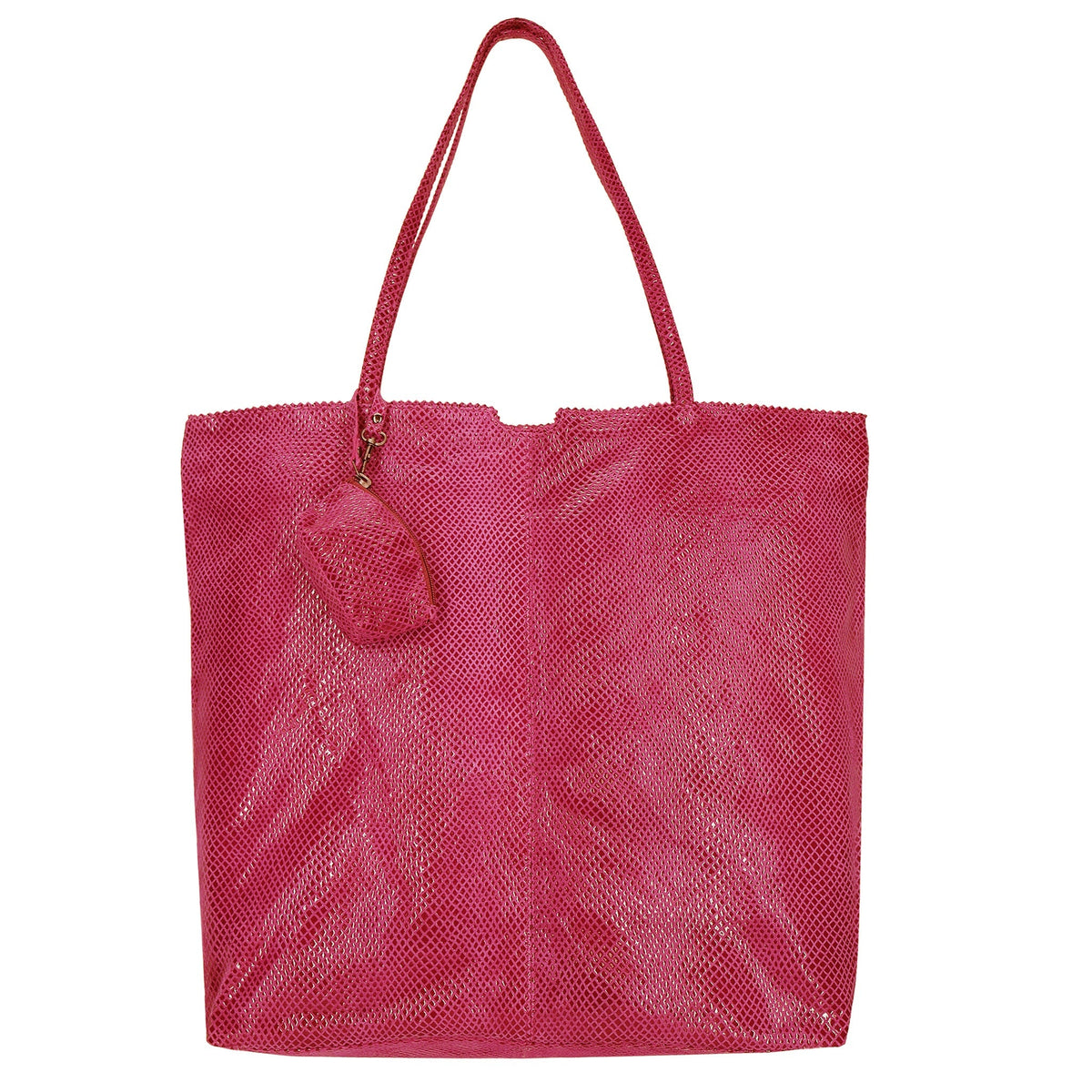 Gemma Leather Tote Bag - Berry