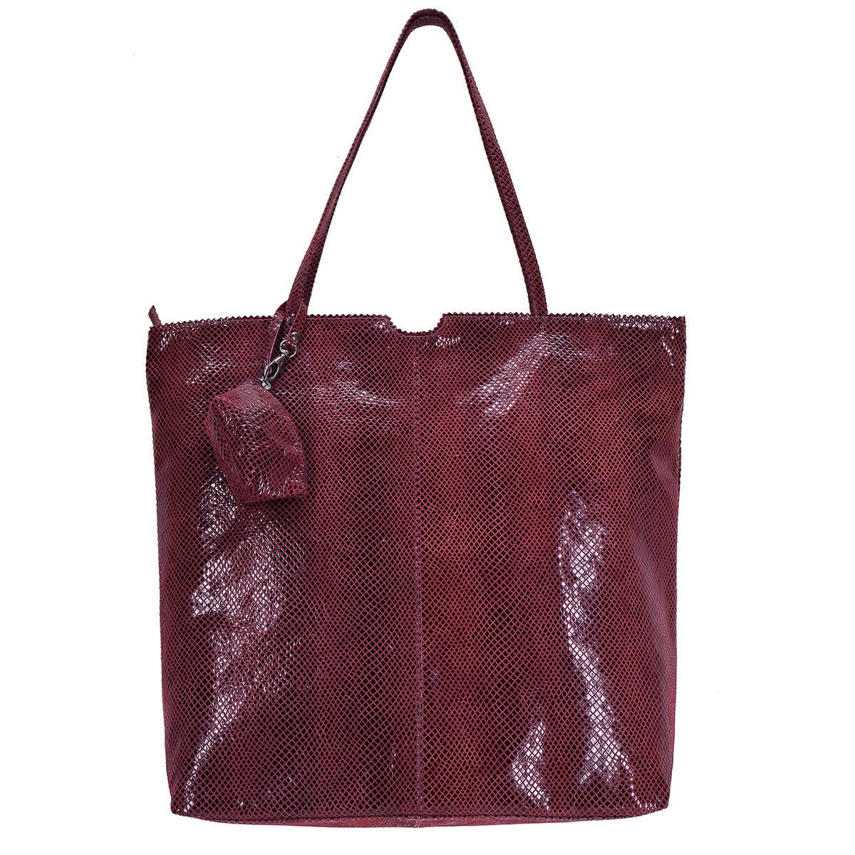 Gemma Leather Tote Bag - Burgundy
