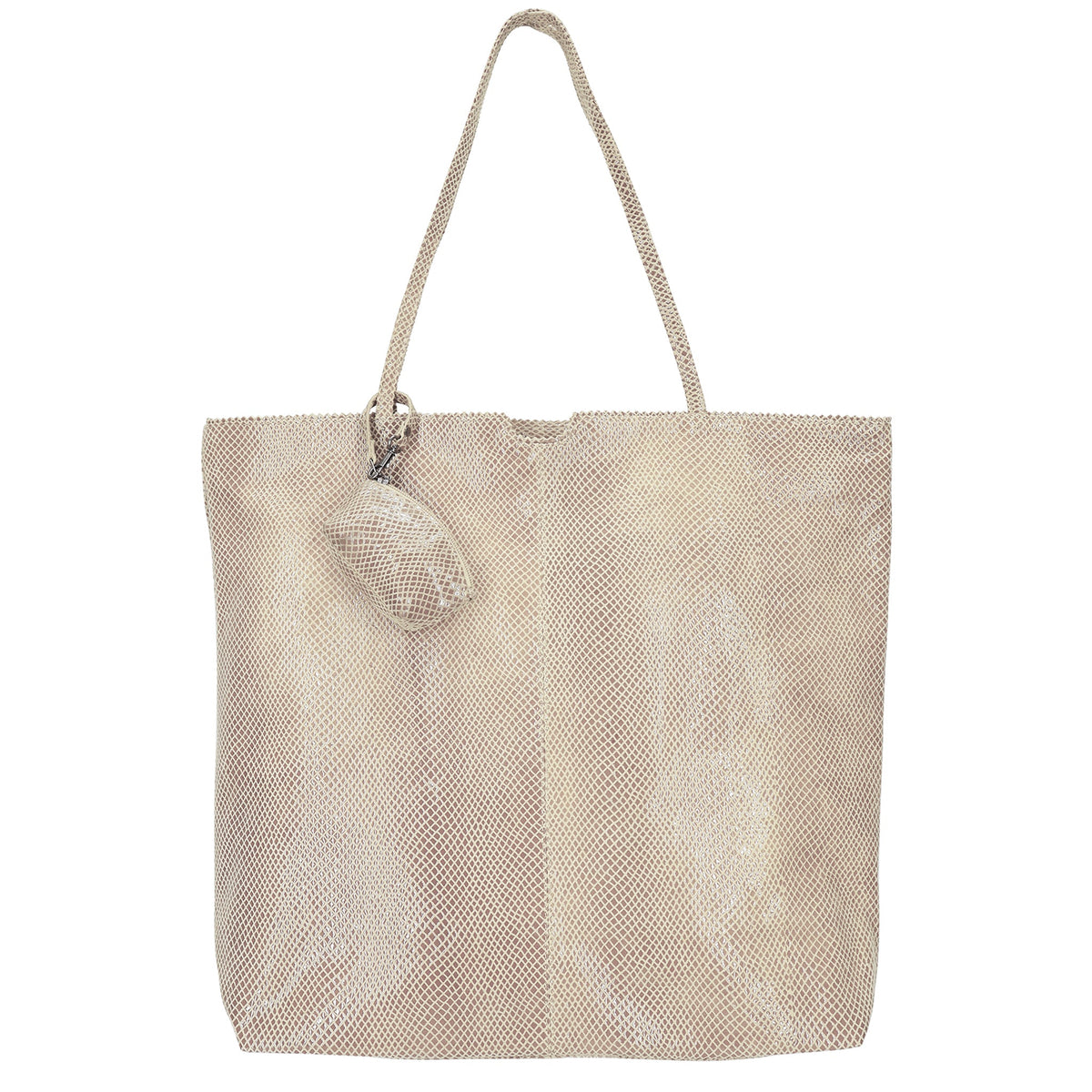 Gemma Leather Tote Bag - Cream