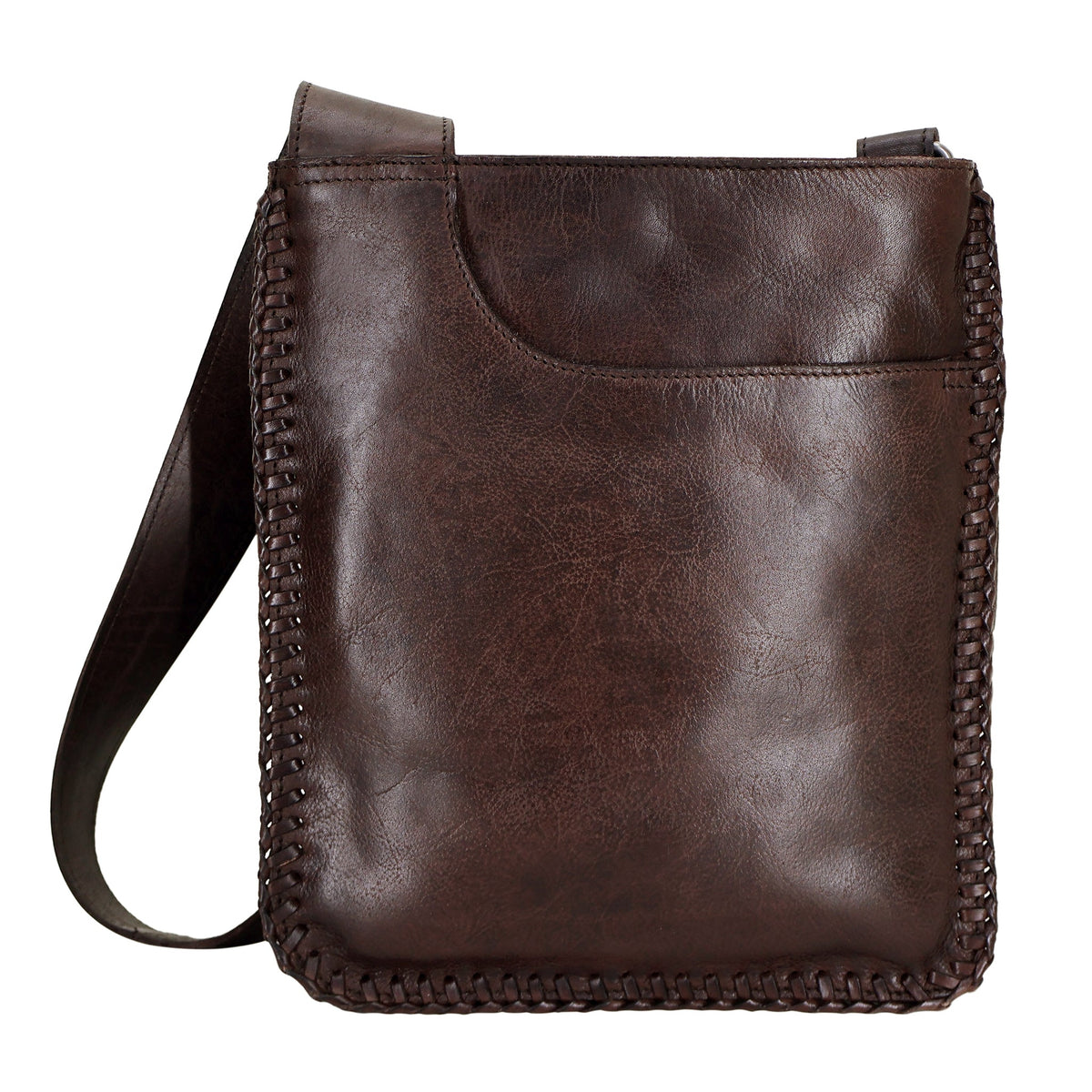 Brynn Leather Crossbody Bag - Brown