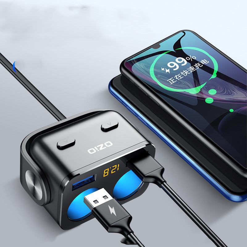 Dual USB Car Charger with Charging Cable - Image 2