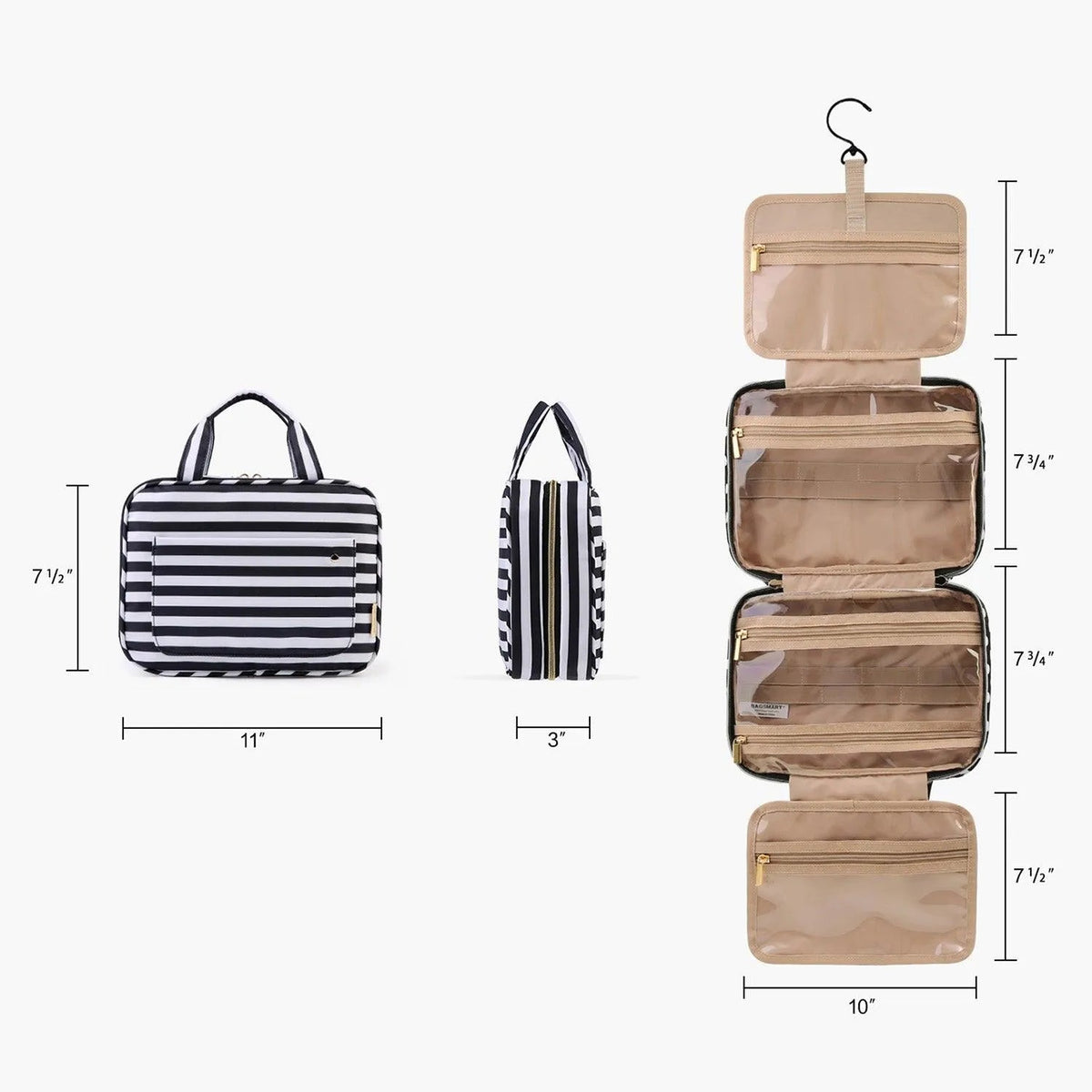 Bonchemin Stripes The Space Saver Toiletry Bag - Image 8