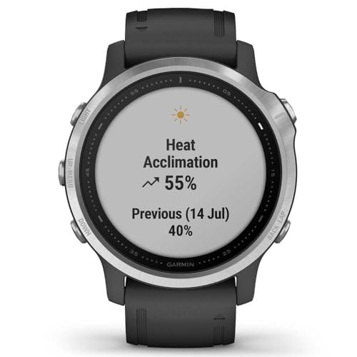 Garmin fēnix 6S GPS Smartwatch 30mm - Silver w/ Black Silicone Band - 010-02159-01 - Image 7