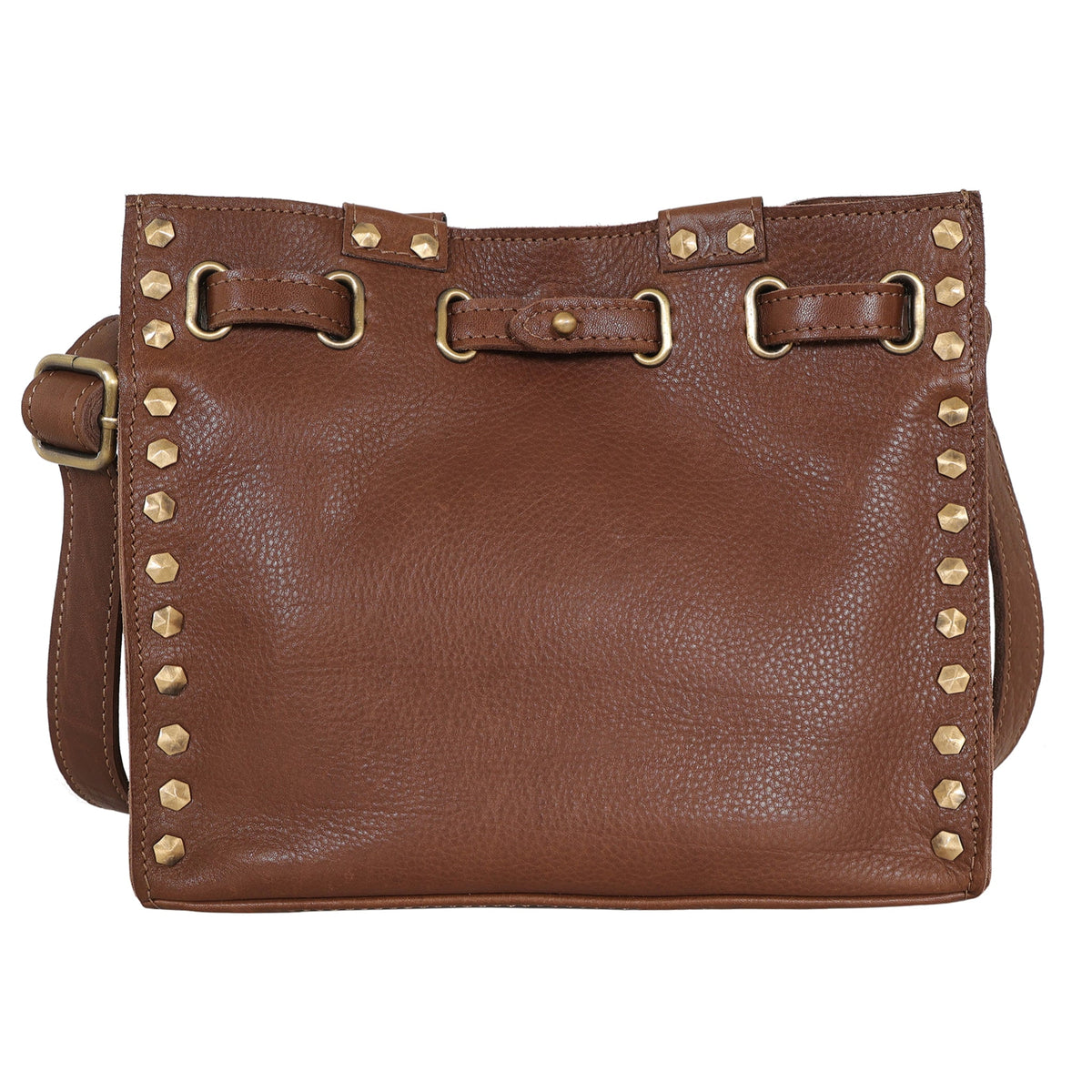 Malibu Milled Leather Crossbody Bag - Mocha