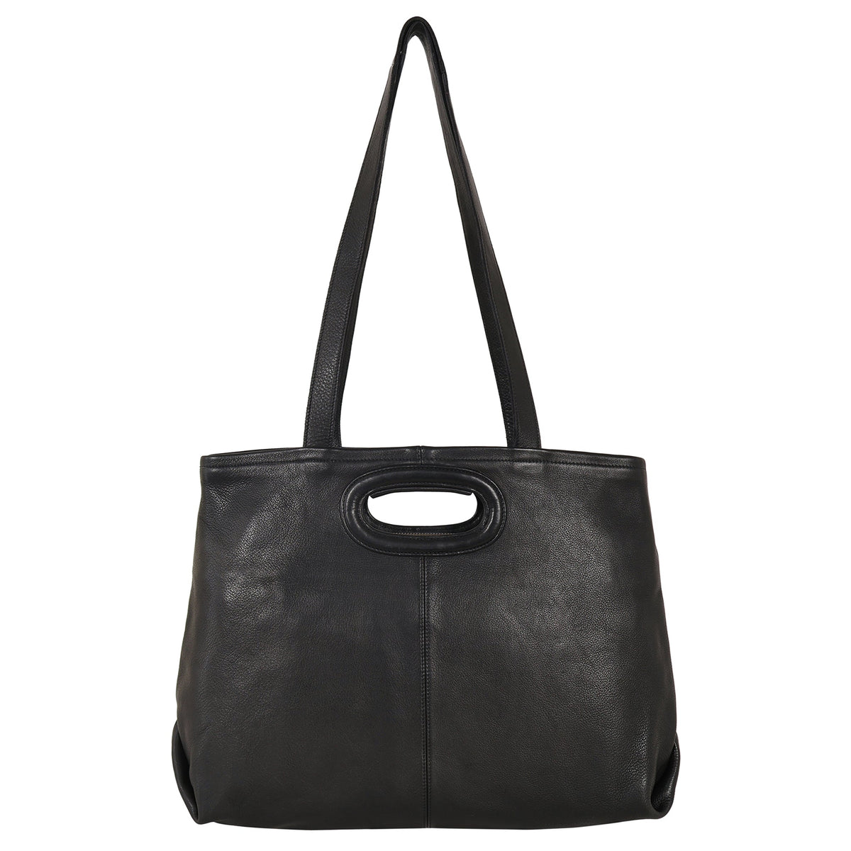 Orly Milled Leather Tote Bag - Black