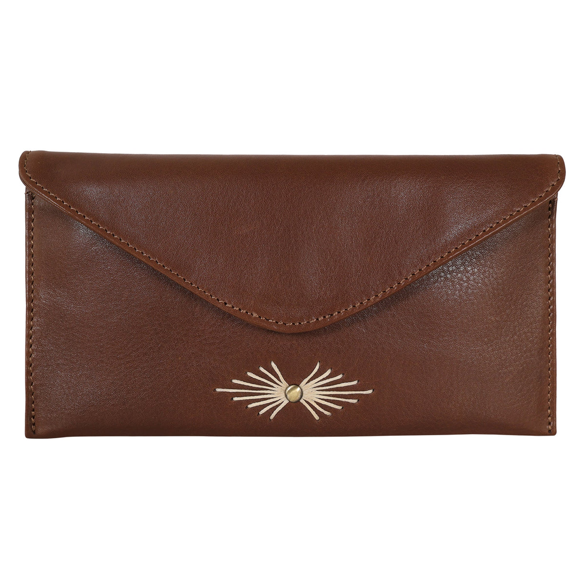 Ynez Milled Leather Wallet - Mocha