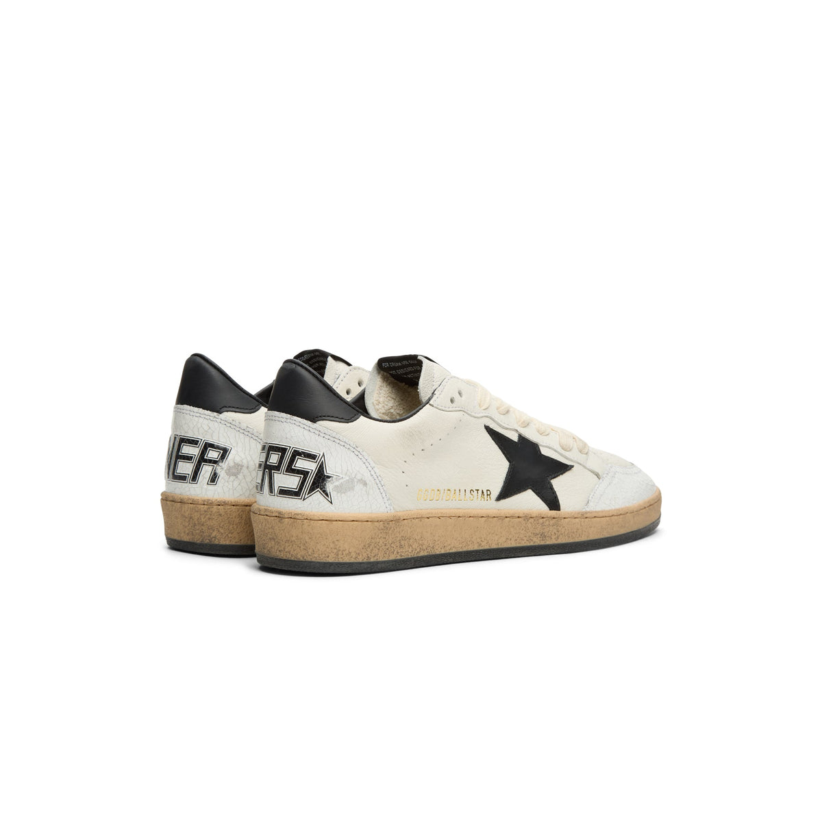 Golden Goose Ballstar Nappa Upper Leather Star And Heel Crack Toe And Spur (White/Black) - Image 4