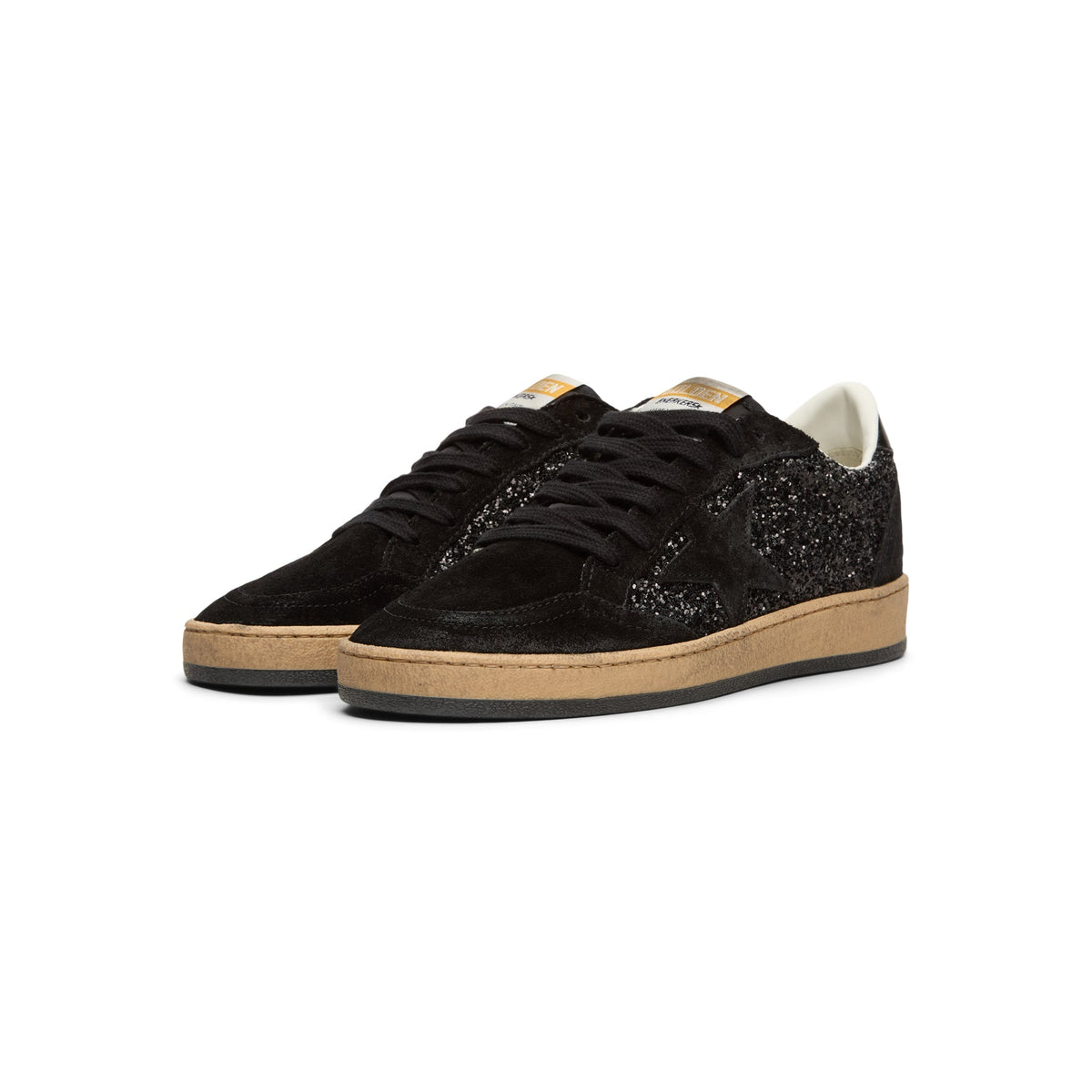 Golden Goose Ballstar Glitter Upper Nylon Tongue Suede (Black) - Image 3