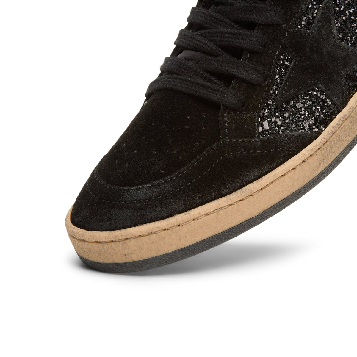 Golden Goose Ballstar Glitter Upper Nylon Tongue Suede (Black) - Image 6