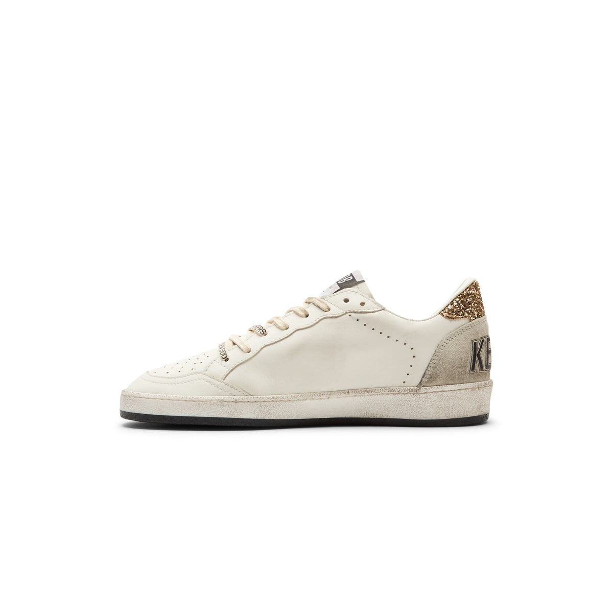 Golden Goose Ballstar Leather Upper And Toe Glitter (White/Black/Gold/Ice) - Image 2
