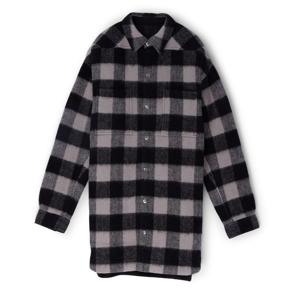 Rick Owens Oversized Outershirt (Black plaid)