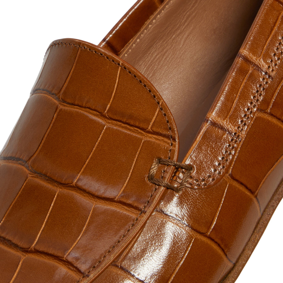 GIABORGHINI Money Printed Leather Loafer (Tan) - Image 8